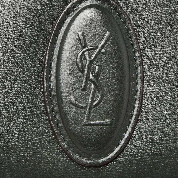 Yves Saint Laurent Green Smooth Leather Le 61 Framed Small Saddle Bag - Picture 9 of 12